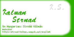 kalman strnad business card